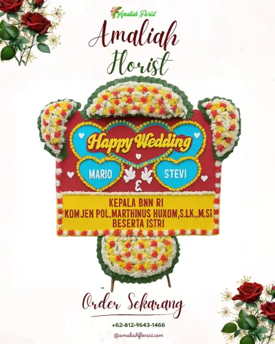 Karangan Papan Bunga Pernikahan di Pejagalan
